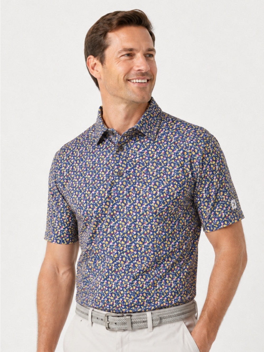 FootJoy Floral Print Golf Performance Polo | XLarge
